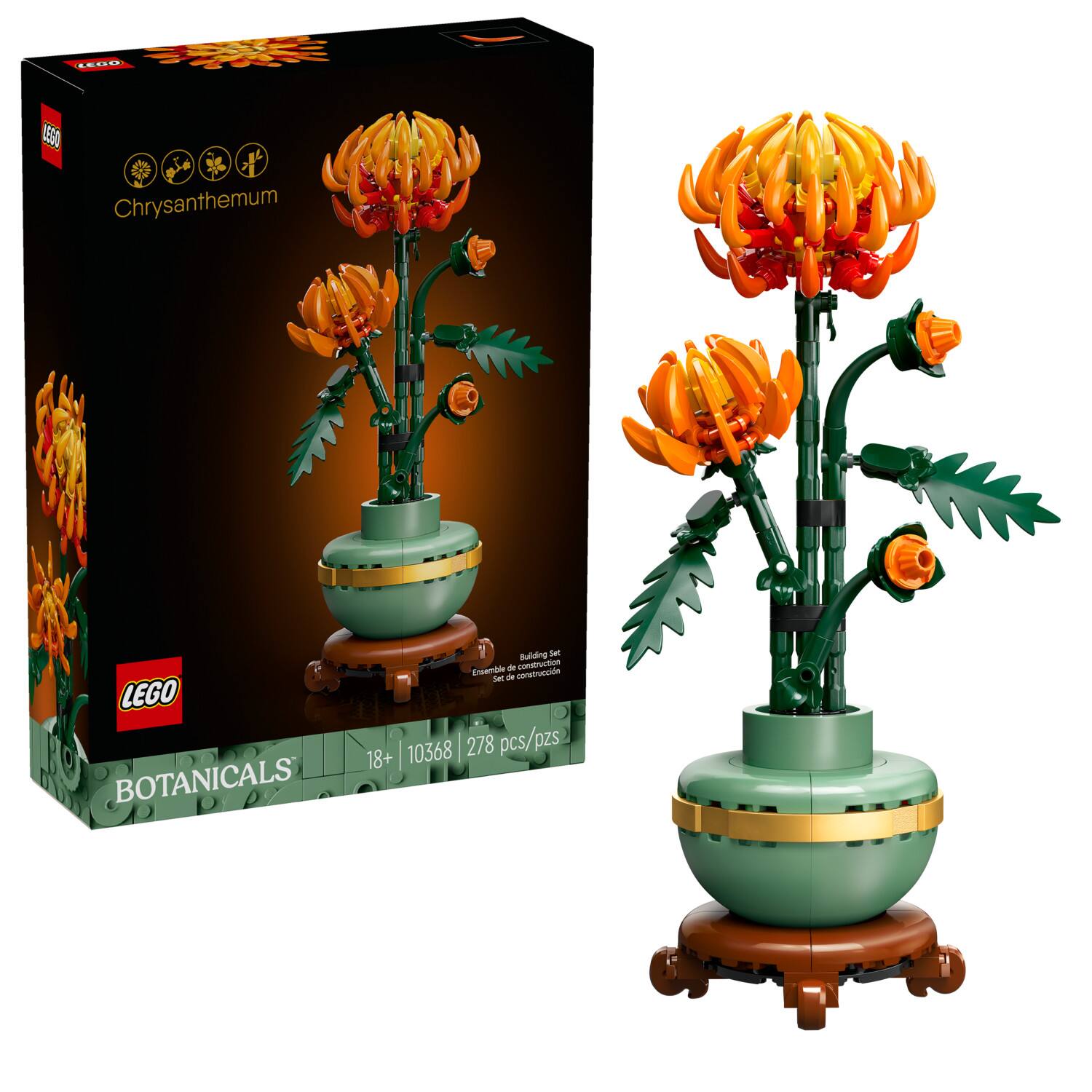 Icons Chrysanthemum Flower Décor Building Set 10368