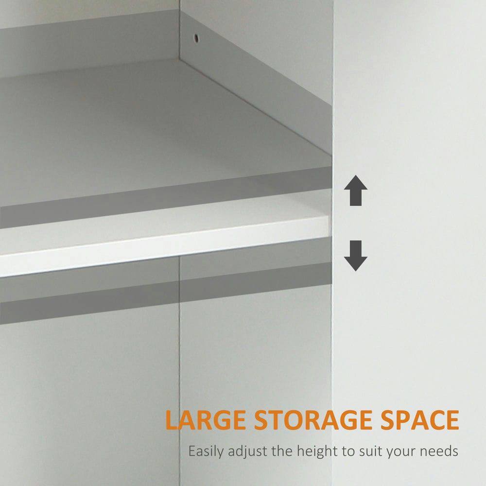 LARGE STORAGE SPACE  
Easily adjust the height to suit your needs