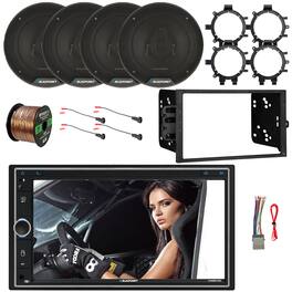 Blaupunkt - CAMDEN 450 7” Touchscreen BT Radio, 4x 6" Speakers, Harness, Adapters, Wire, Install Kit (95-2009 GM Vehicles)