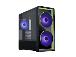 Lian Li - LANCOOL 217 INF Black, Mid-Tower ATX Case w/ 3 Fans, Mirror Panel - Black (LAN217INFX) - Black