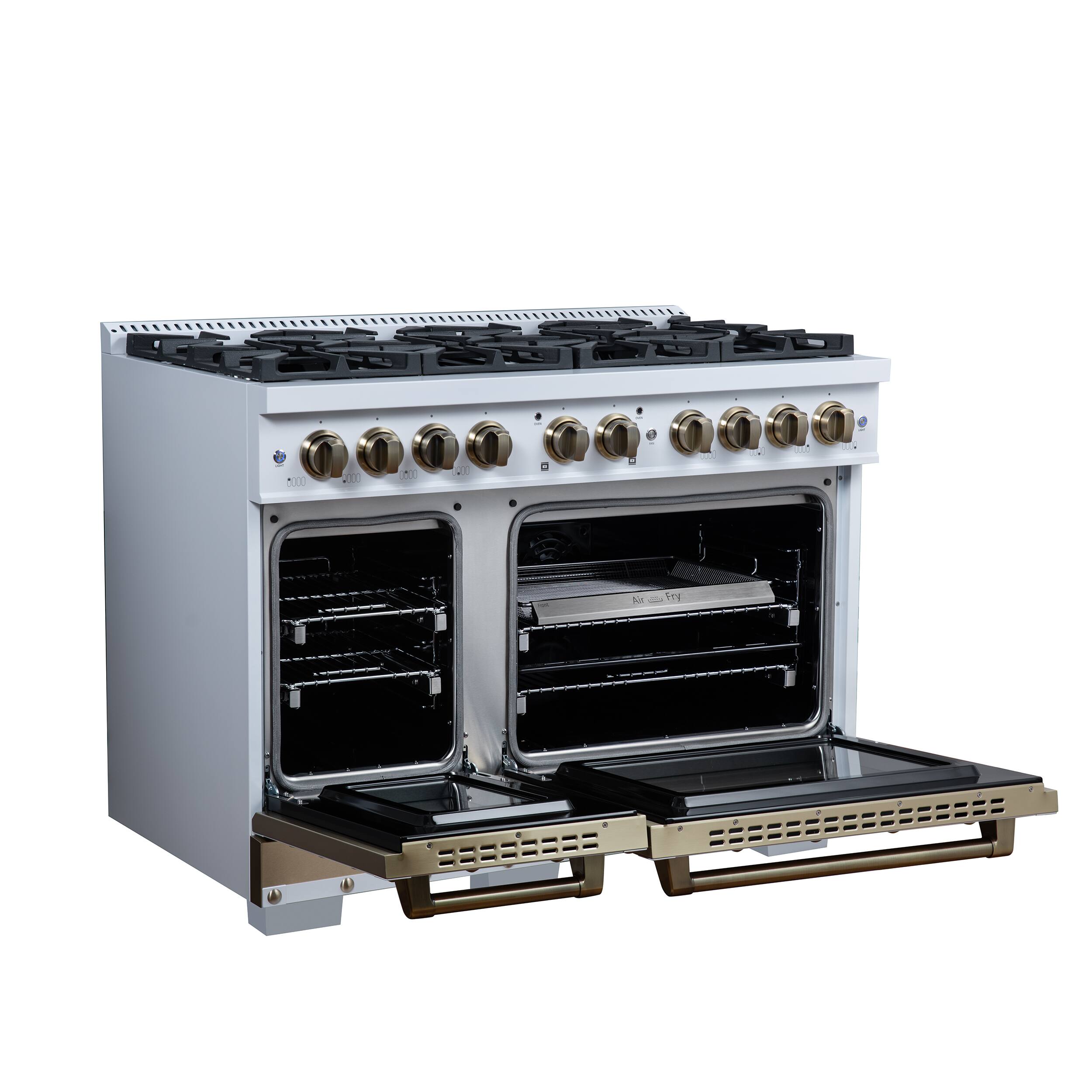 Alt View 6. Forno Appliances - Valente 48" Dual Fuel Range - White.