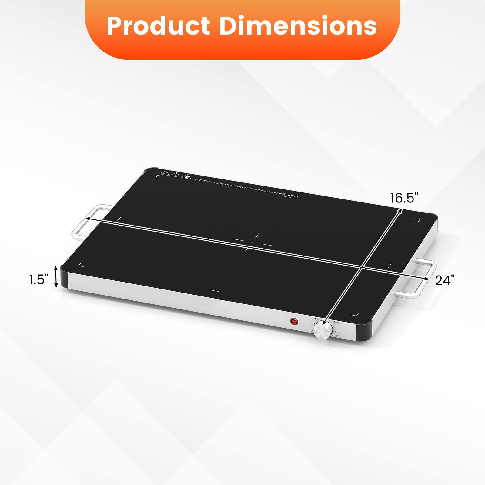 Product Dimensions: 16.5" x 1.5" x 24"
