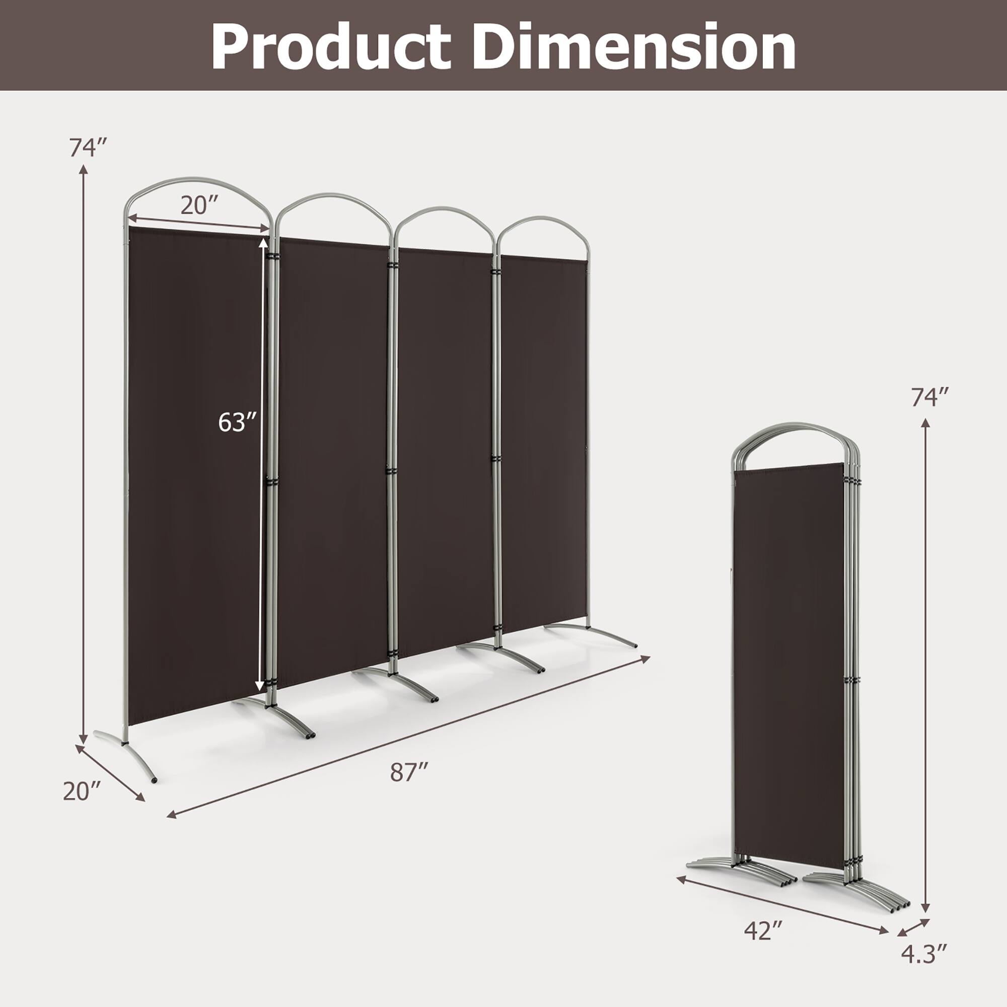 Product Dimension

74"
20"
63"
74"
20"
87"
42"
4.3"