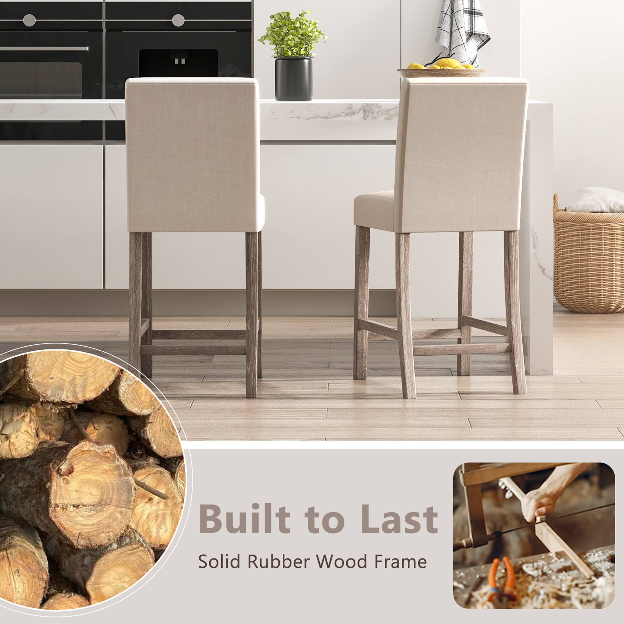 Built to Last  
Solid Rubber Wood Frame