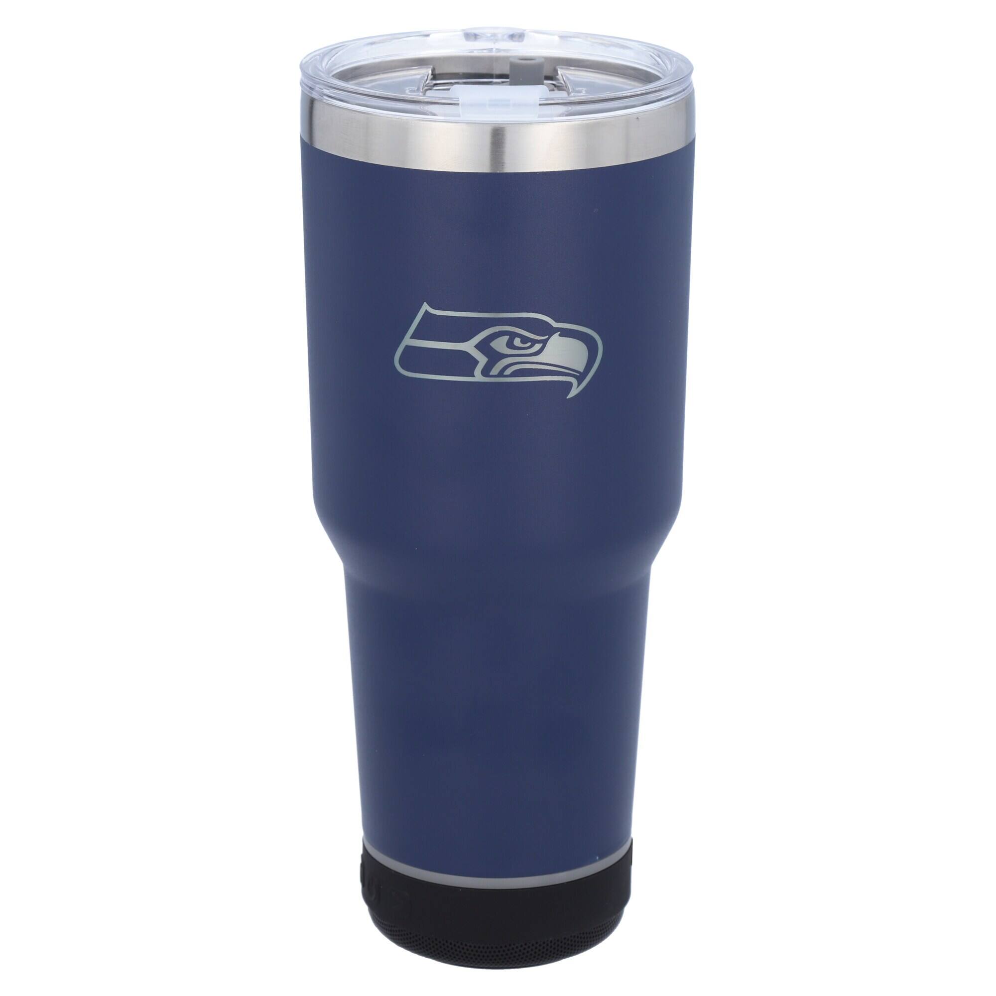 Front. The Memory Company - Seattle Seahawks 30oz. Stainless Steel LED Bluetooth Tumbler - Multicolor.