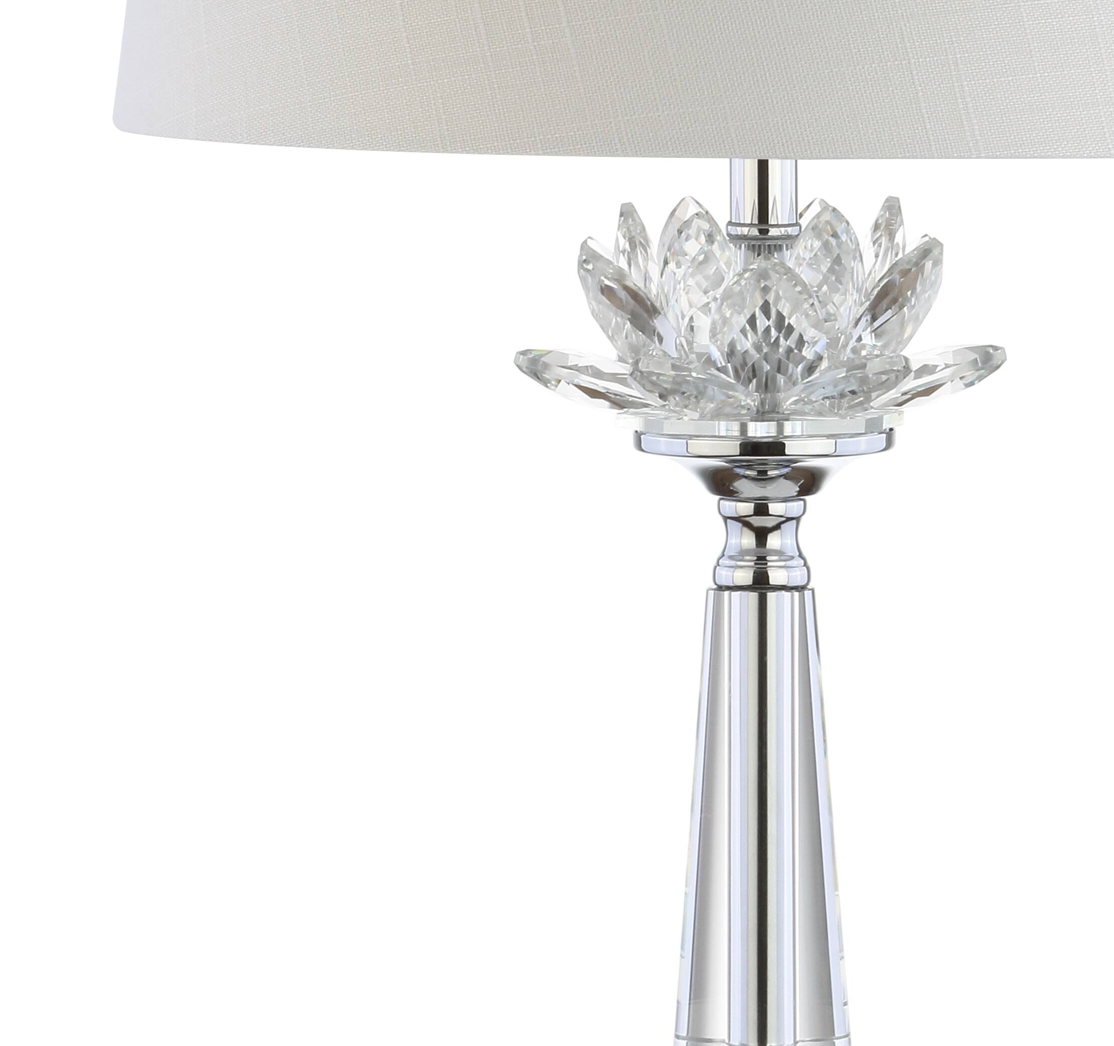 Alt View 6. Jonathan Y - Day 24.5" Crystal LED Table Lamp, Clear - Clear.