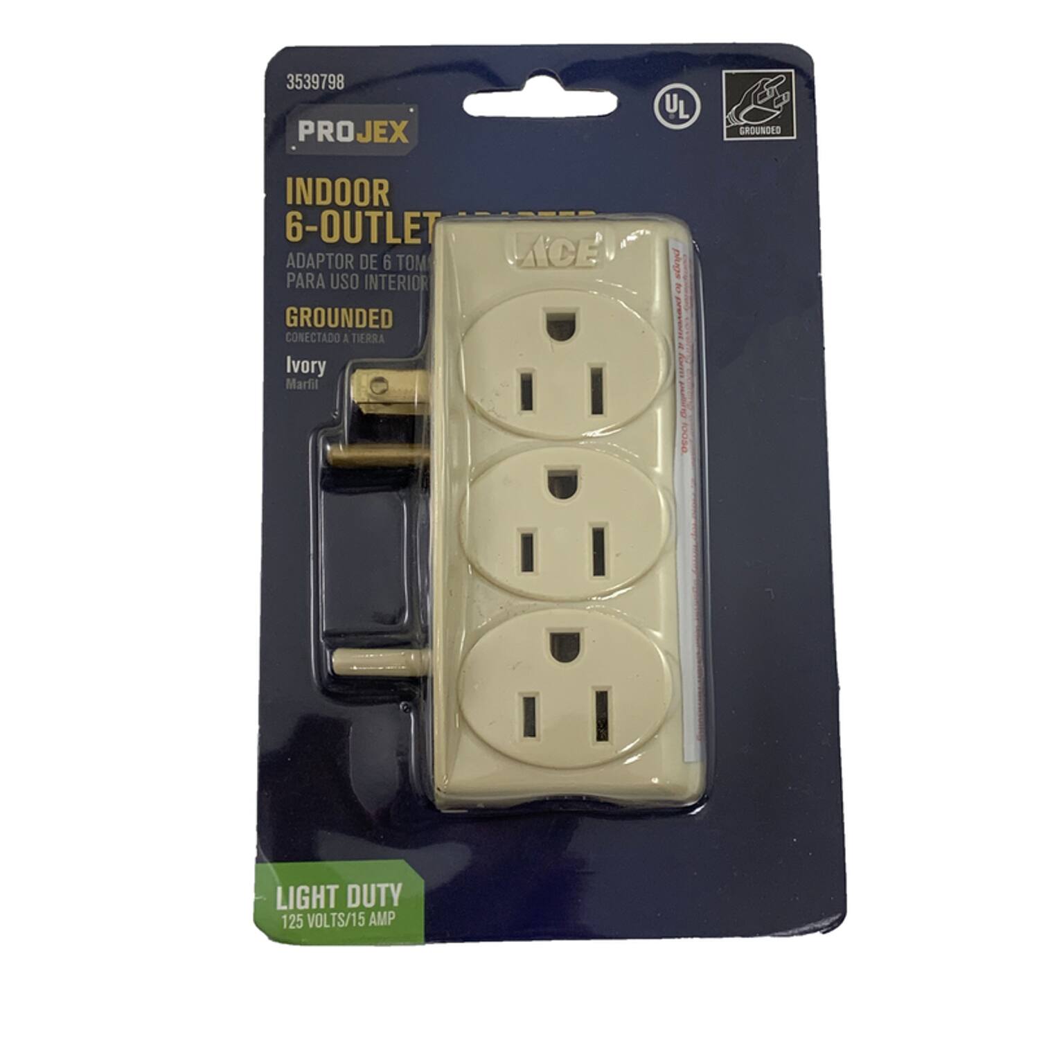 ProjeX - Grounded 6 outlets Adapter 1 pk price history on PriceWatchPro