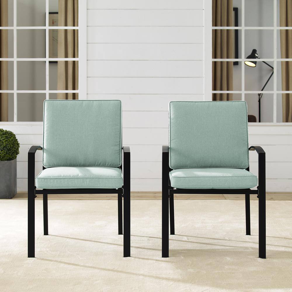 Alt View 10. Crosley Furniture - Kaplan 2Pc Outdoor Dining Chair Set - 2 Chairs - Mist.