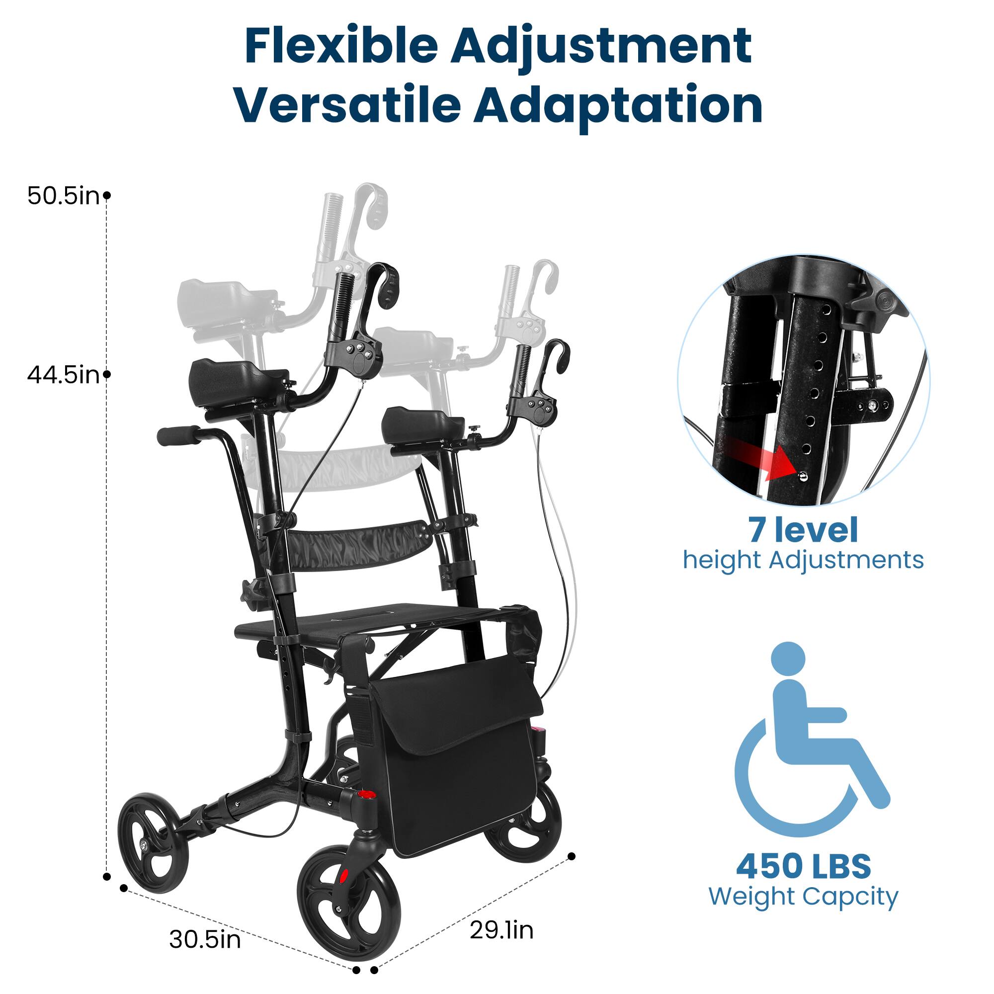 Flexible Adjustment Versatile Adaptation  
50.5in  
44.5in  
7 level height Adjustments  
30.5in  
29.1in  
450 LBS Weight Capacity