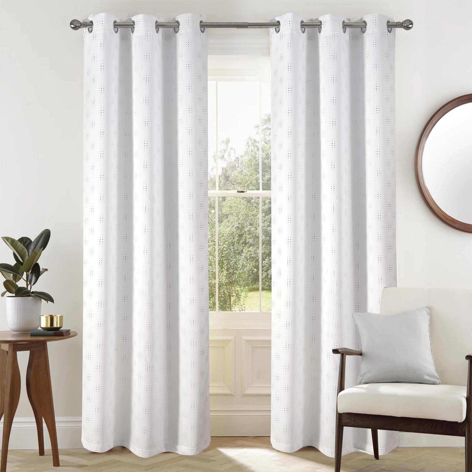 Back. RT Designers Collection - RT Designers Collection Gatsby Blackout Grommet Panel in White - Stylish Window Treatment - White.
