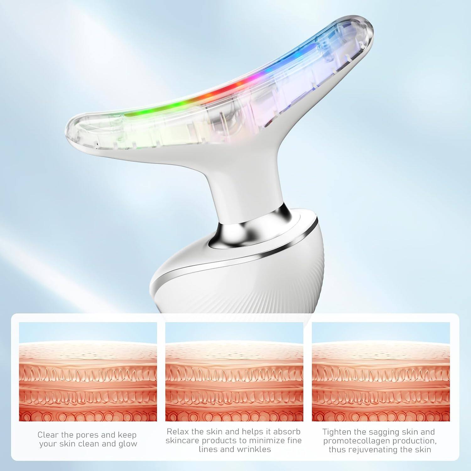 Clear the pores and keep your skin clean and glow  
Relax the skin and helps it absorb skincare products to minimize fine lines and wrinkles  
Tighten the sagging skin and promote collagen production, thus rejuvenating the skin