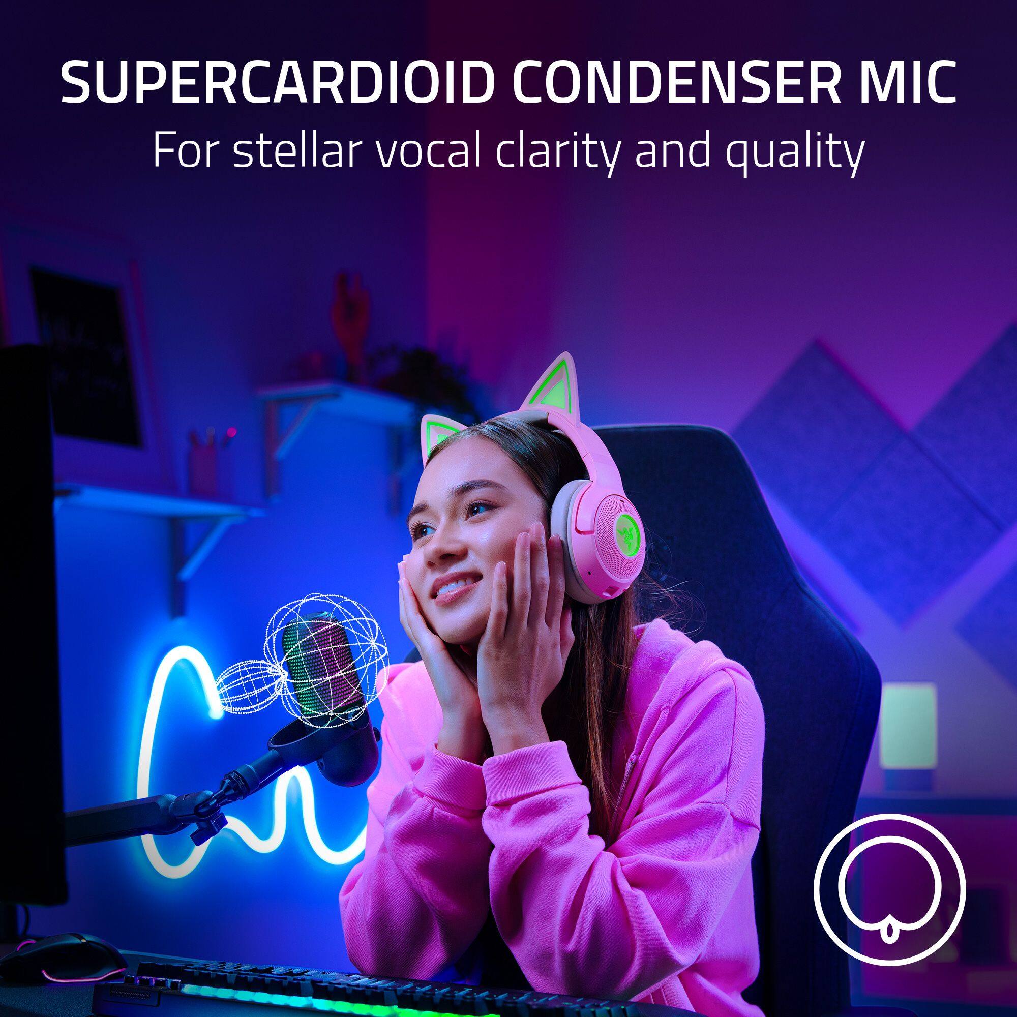 SUPERCARDIOID CONDENSER MIC For superior vocal clarity and quality