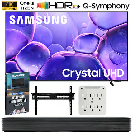 4K UltraHD
One UI Tizen
HDR10+ Q-Symphony
SAMSUNG
Crystal UHD
DECOGEAR
BEGINNER'S GUIDE
TELEVISION HOME THEATER ESSENTIALS