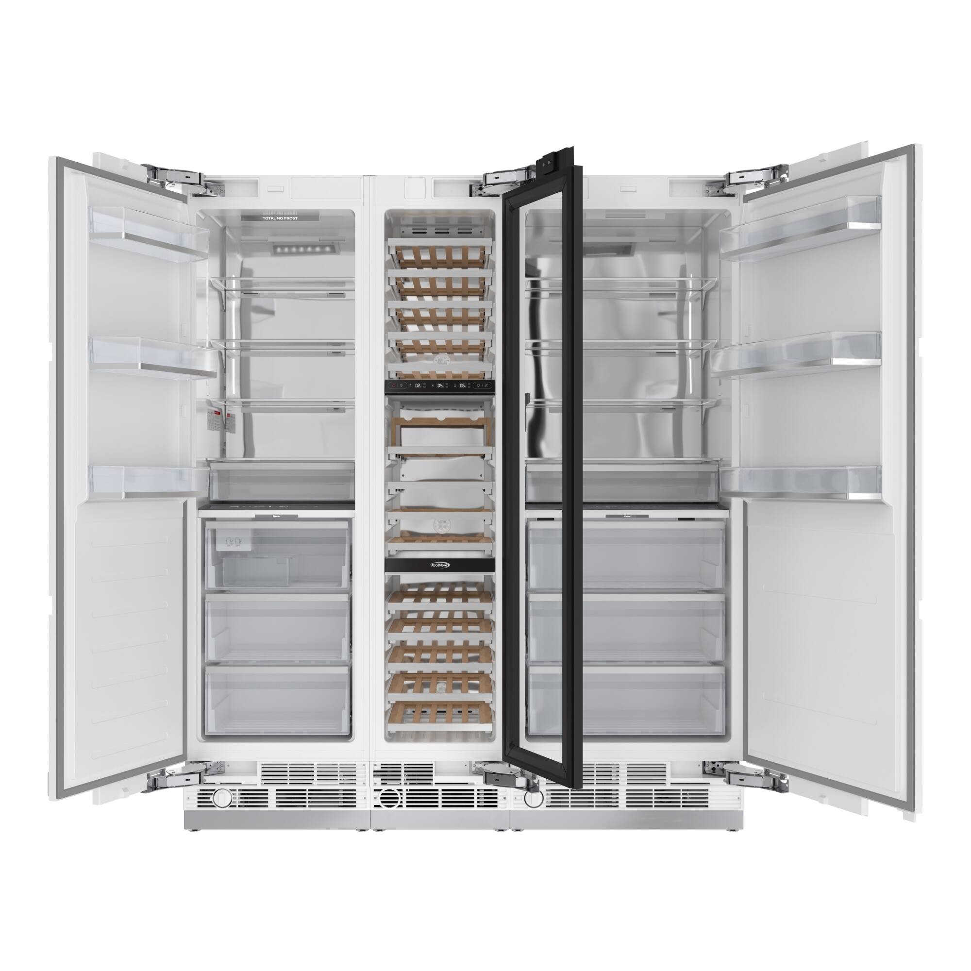 Alt View 1. Koolmore - KoolMore Reserve Panel Ready 30 in. Column Refrigerator with a 18 in. Wine Cooler and 24 in. Freezer - White.