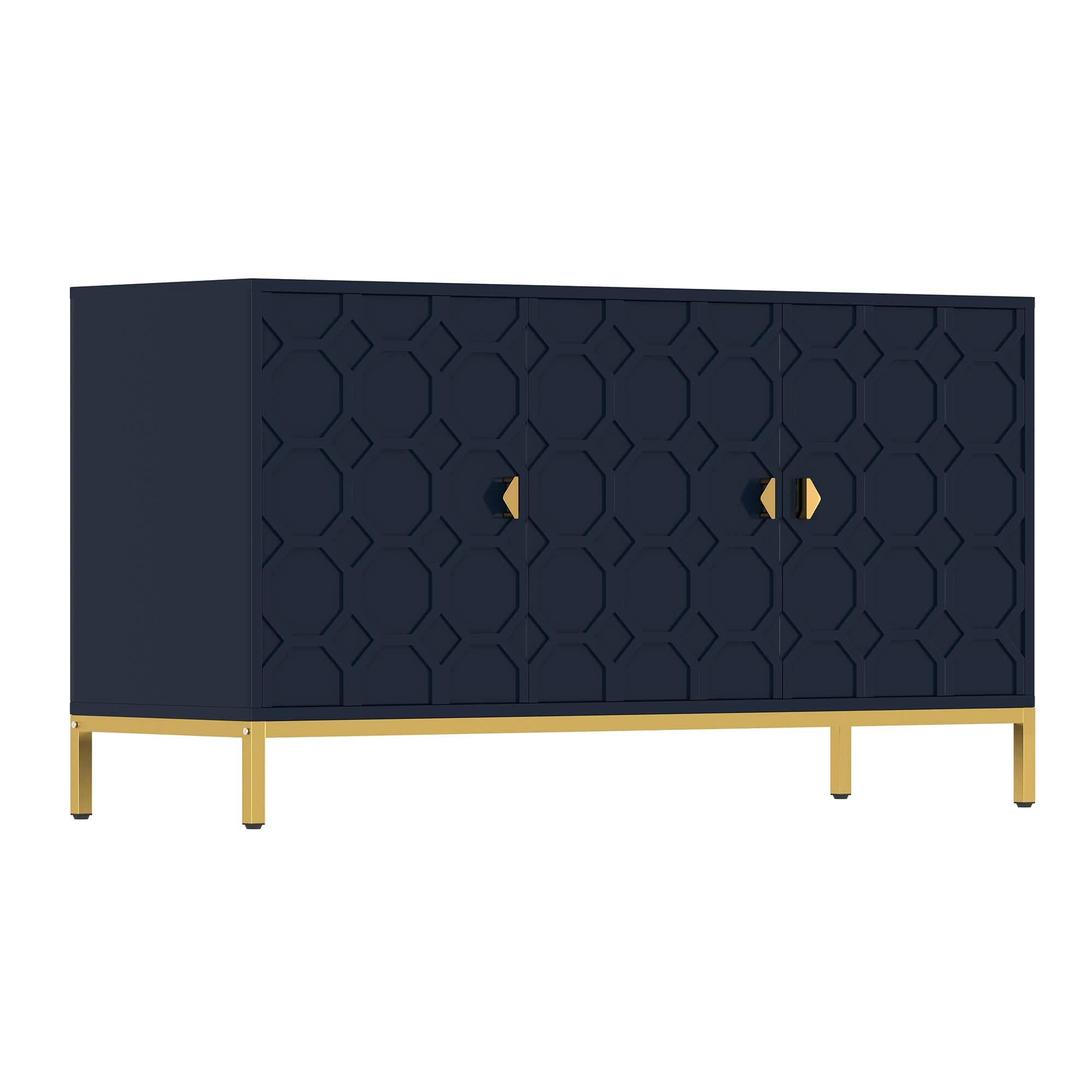 Boyel Living - Freestanding Storage Cabinet 3-Door Accent Cabinet - Navy price history on PriceWatchPro