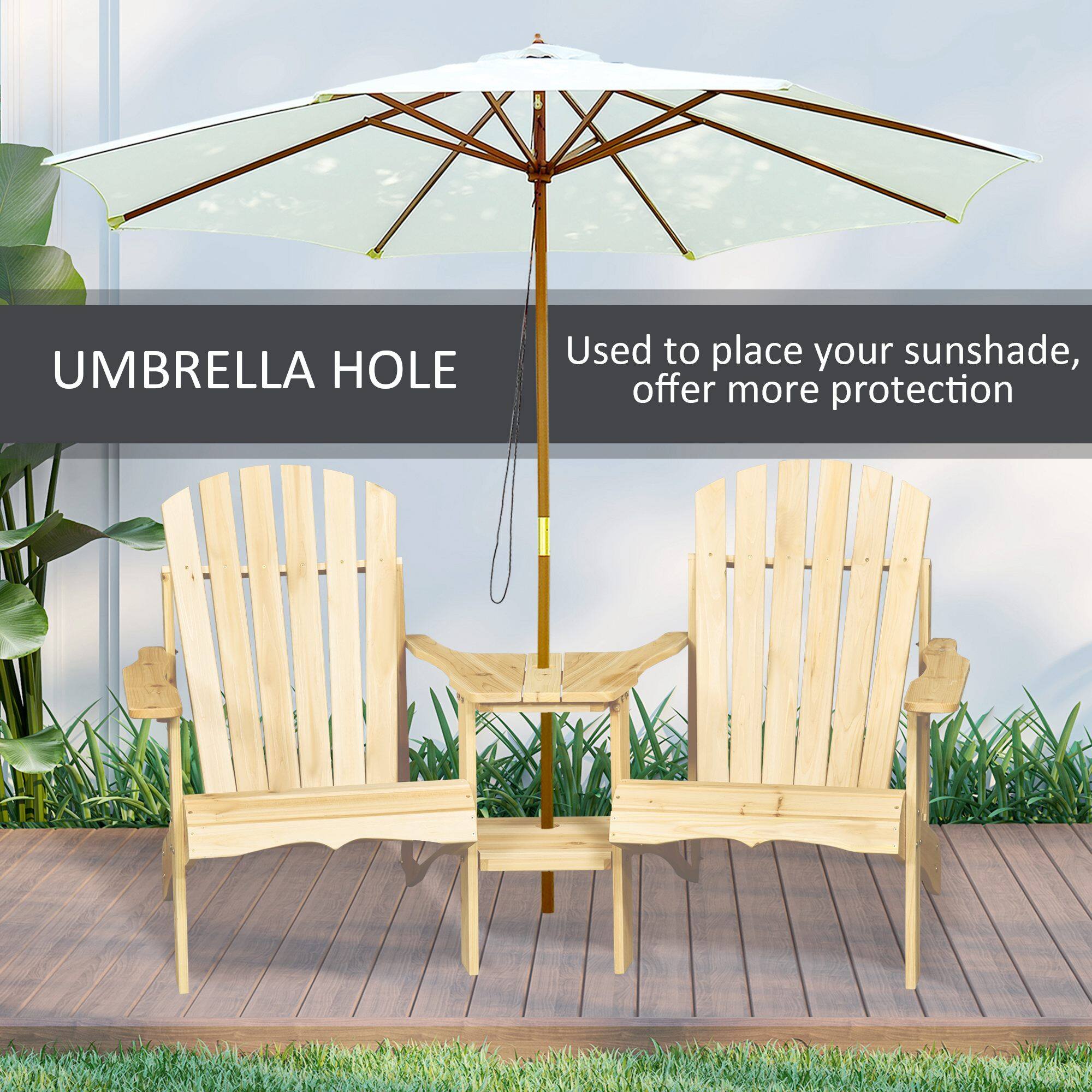 UMBRELLA HOLE
Used to place your sunshade, offer more protection