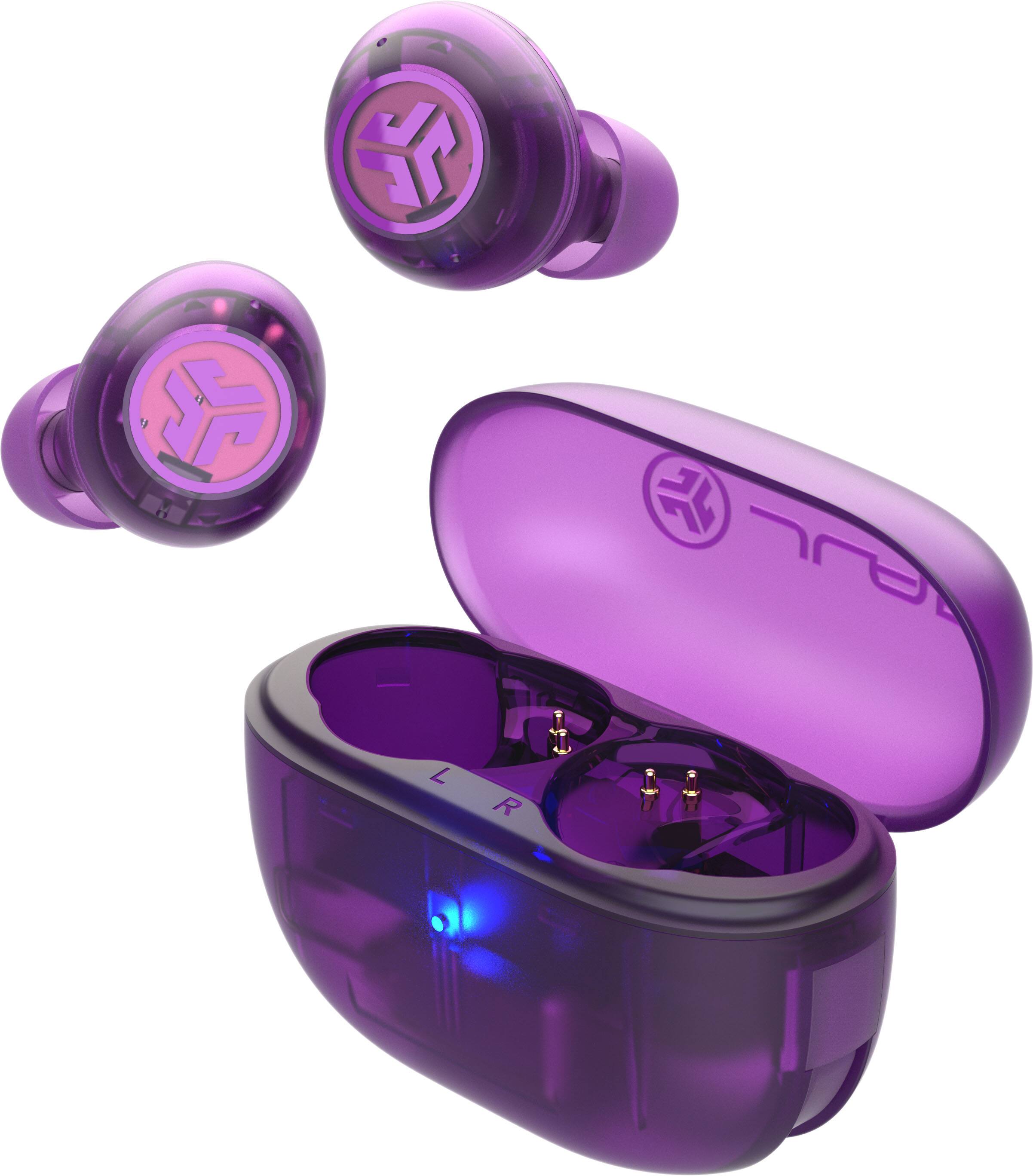 Angle. JLab - Go POP ANC True Wireless Earbuds & Cloud Foam Tips - Purple.