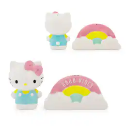 Silver Buffalo - Sanrio Hello Kitty and Rainbow Ceramic Salt and Pepper Shaker Set - Pink