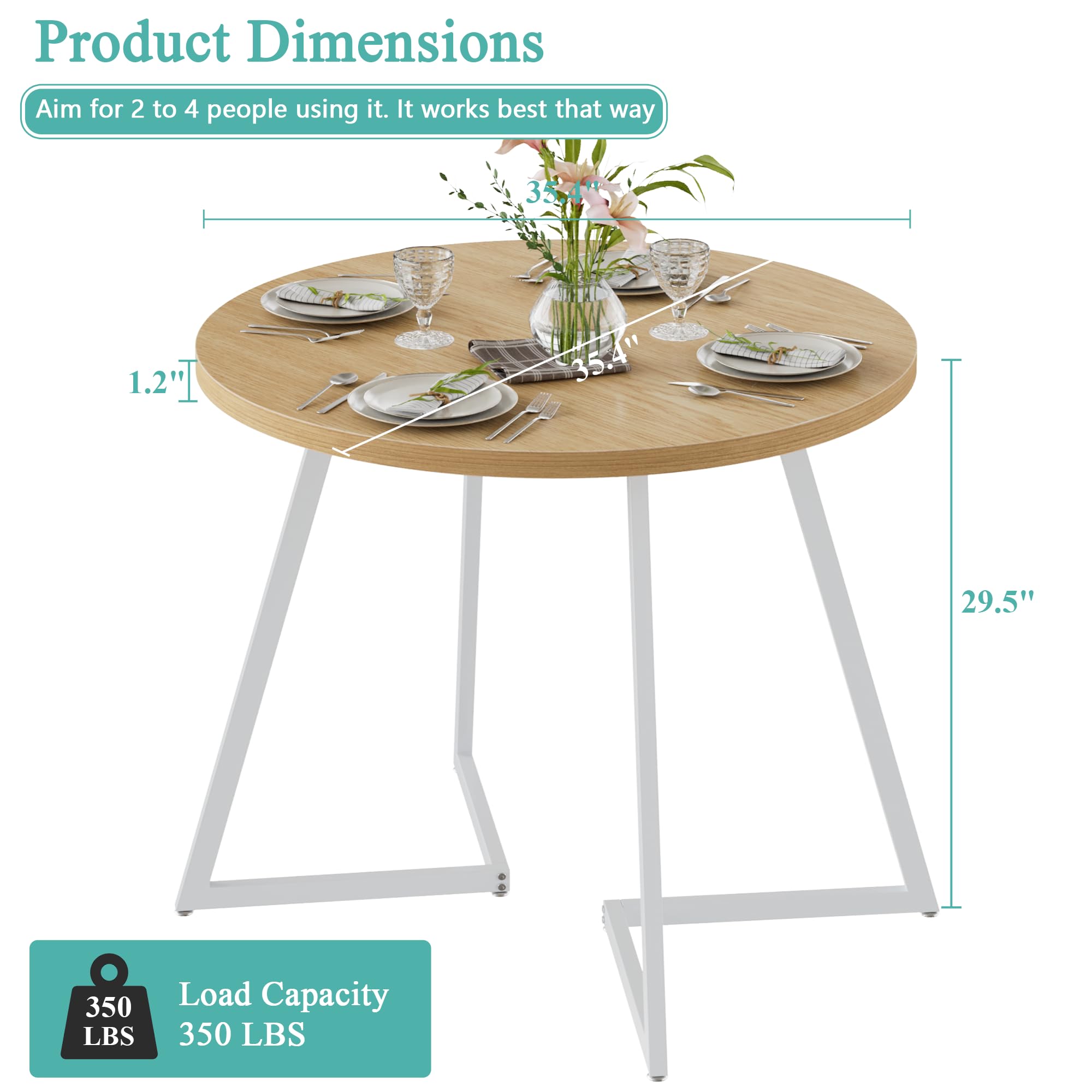 Product Dimensions  
Aim for 2 to 4 people using it. It works best that way  

35.4"  
1.2"  
29.5"  

Load Capacity  
350 LBS