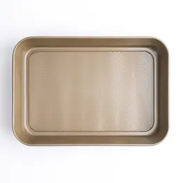 Cuisipro - 15.5 x 11-Inch Rectangular Steel Nonstick Roasting Pan - Brown