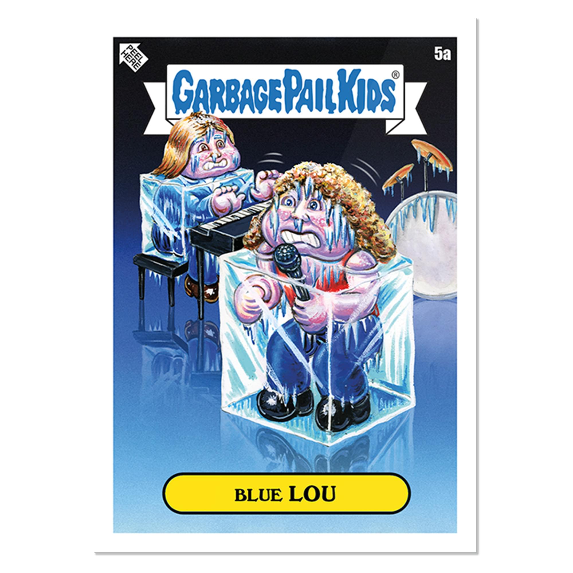 HERE PEEL GARBAGE PAIL KIDS 5a BLUE LOU