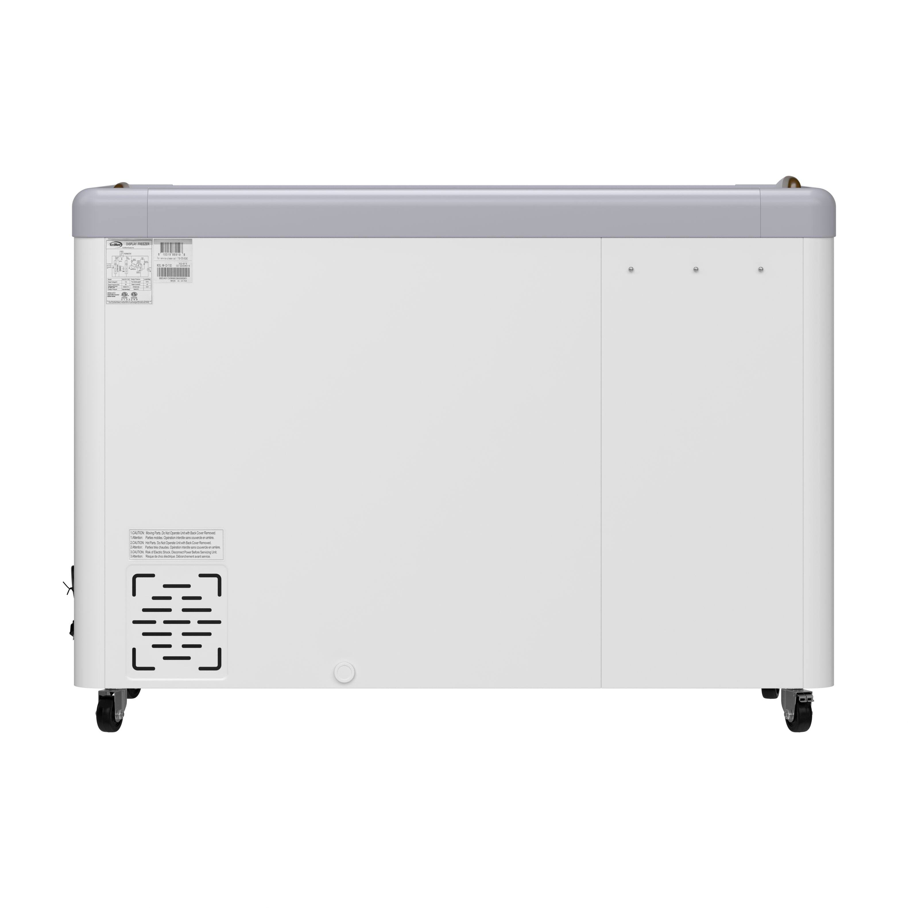 Alt View 3. Koolmore - 50 in. 8 Tub Ice Cream Dipping Cabinet Display Freezer with Sliding Glass Door, 13 cu. ft. KM-ICD-49SD. - White.