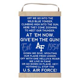 Jardine - Air Force Falcons Fight Song Banner Sign - Blue