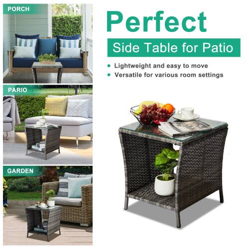 PORCH  
Perfect Side Table for Patio  
Lightweight and easy to move  
Versatile for various room settings  

PARIO  

GARDEN