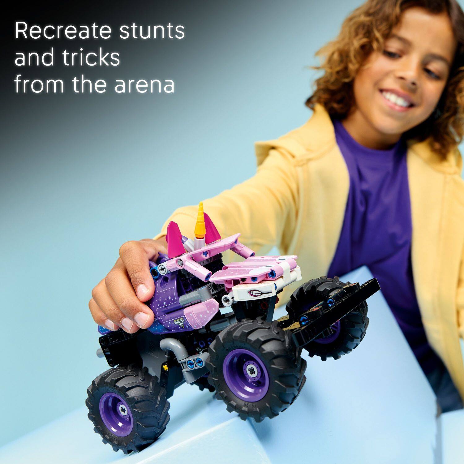 Recreate stunts and tricks from the arena