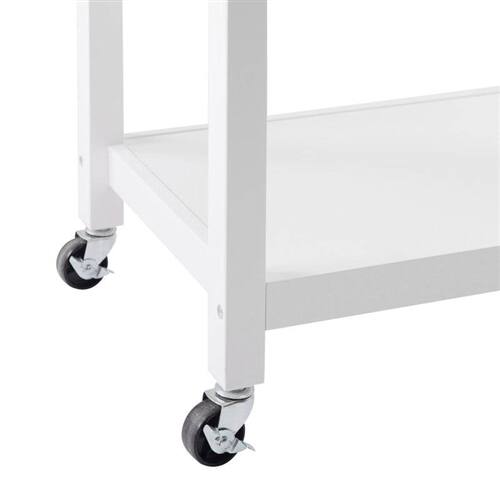 Alt View 1. SlickBlue - Kitchen Storage Cart with Drawer and Stainless Steel Top - White.