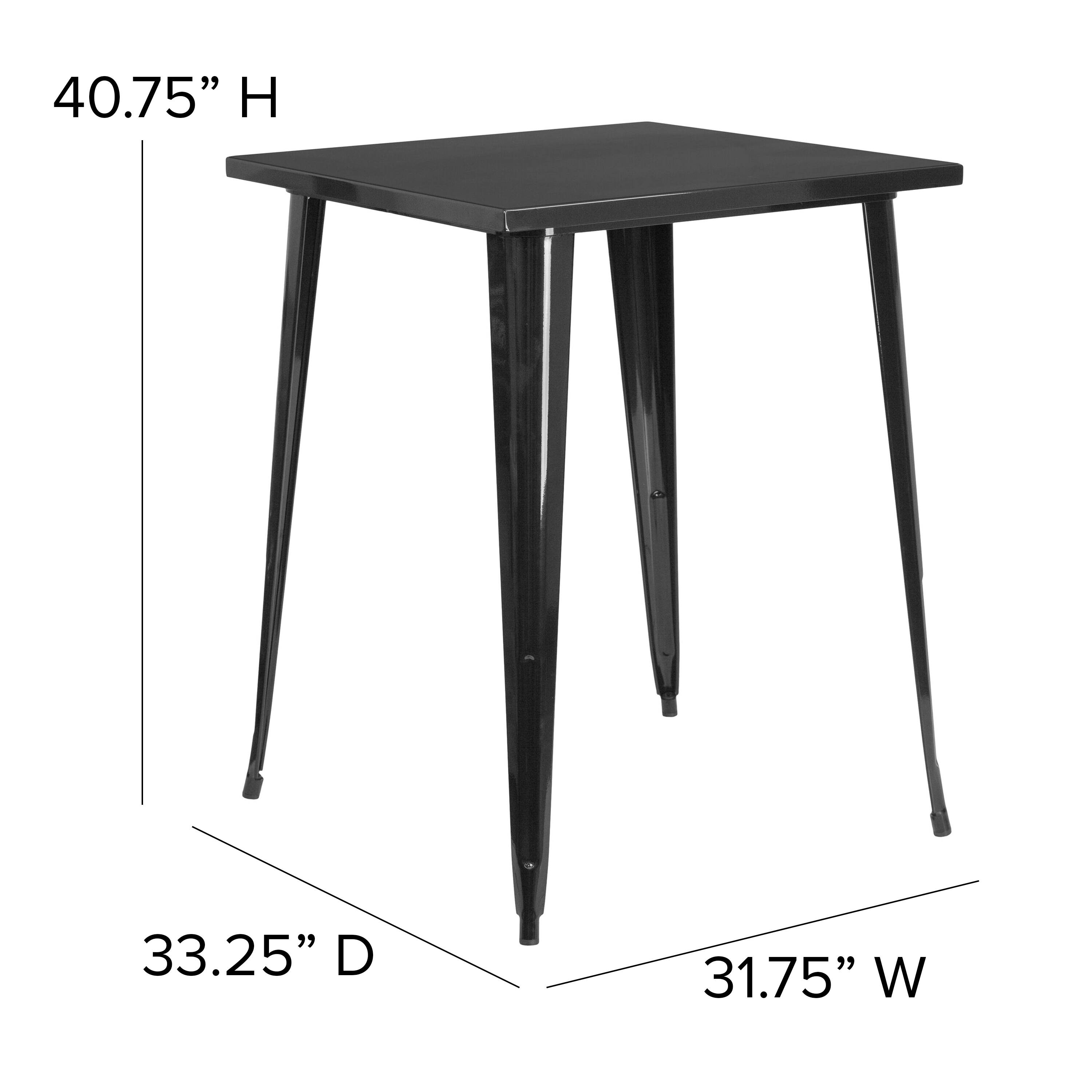 40.75" H  
33.25" D  
31.75" W