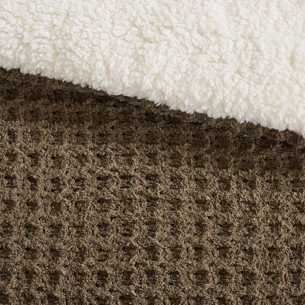 Alt View 5. Gracie Mills - Gracie Mills 2-PC Toulon Waffle Knit Chenille Comforter Seet - Brown.