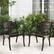 Angle. Costway - 4 PCS Cast Aluminum Patio Chairs Set of 4 All Weather Outdoor Dining Chairs with Armrests - Bronze.
