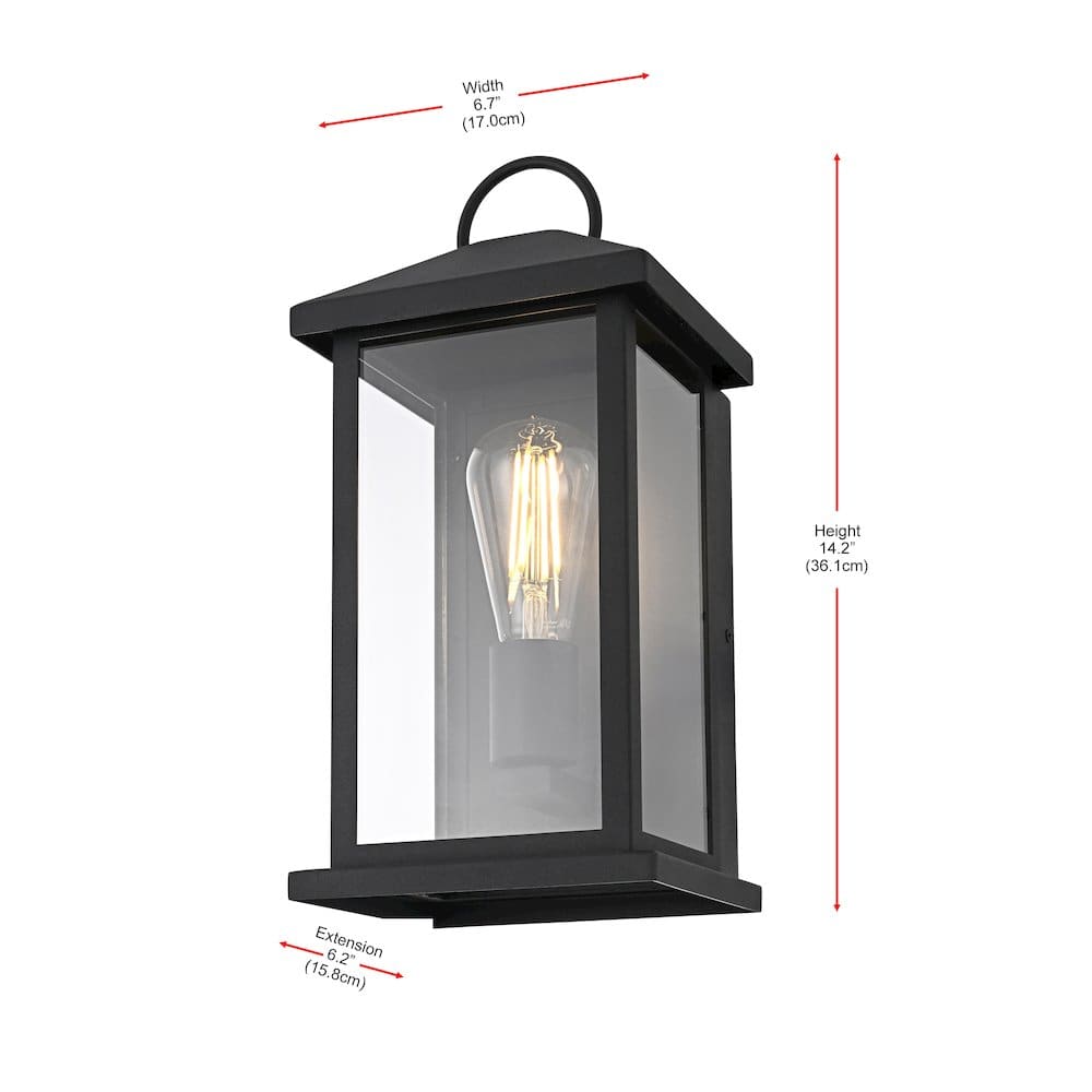 Elegant Lighting - Neil 7 Inch Outdoor Wall Sconce In - Black price history on PriceWatchPro