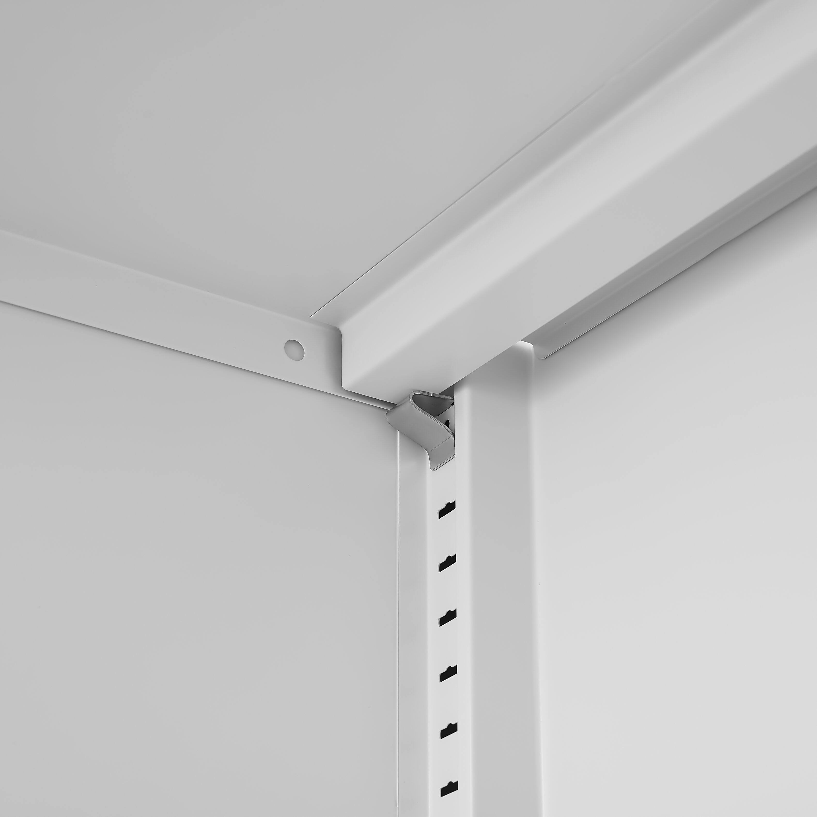 Alt View 4. TinyHomie - Modern Storage Cabinet with Adjustable Shelves Magnetic Door Stopper Aluminum Alloy Handles and Breathable Design.