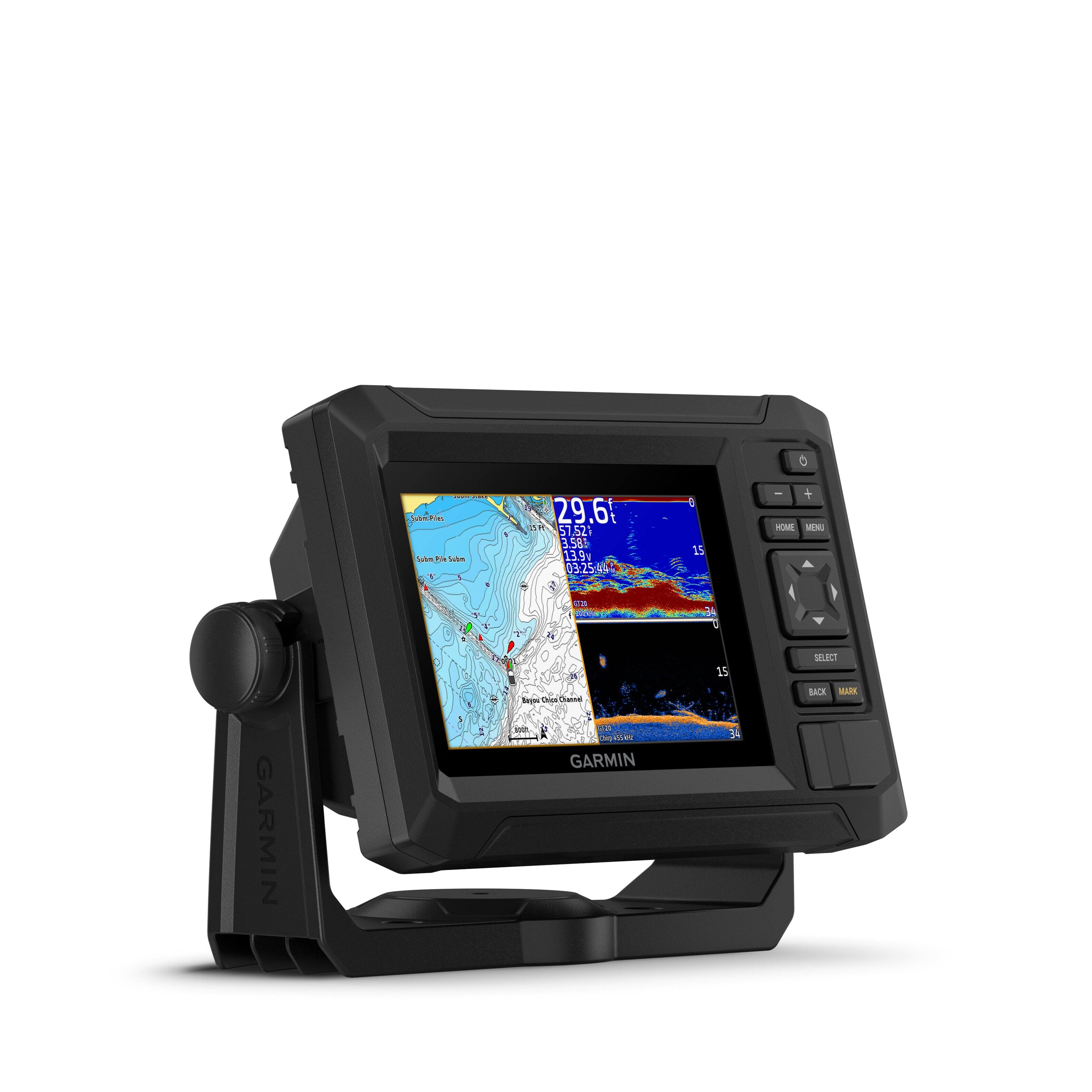Angle. Garmin - ECHOMAP Chartplotter GPS UHD2 54cv with transducer - Black.