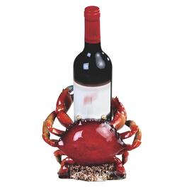 FC Design - 8"H Red Crab Wine Rack Bottle Holder Dining Room Figurine - Multicolor