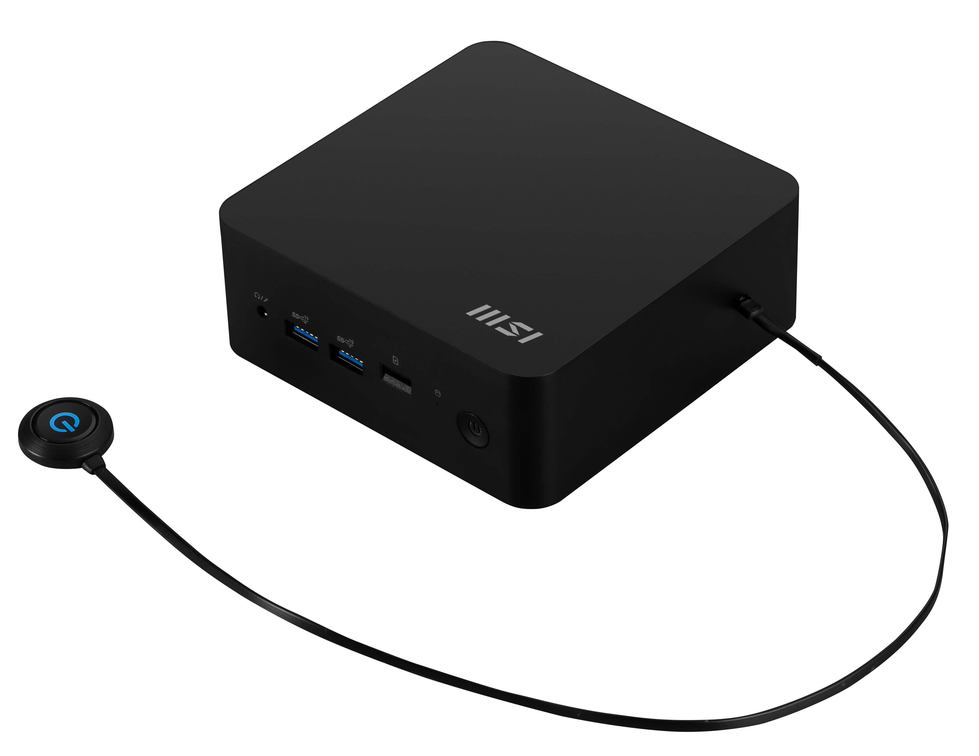 Alt View 1. MSI - MSI Cubi NUC 13MQG Mini Desktop - Intel Core i7-1365U - 32GB Memory - 1TB SSD - Windows 11 Pro -Black - Black.