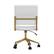 Alt View 19. Martha Stewart - Ivy Ribbed Faux Leather Office Chair - White Faux Leather/Polished Brass.
