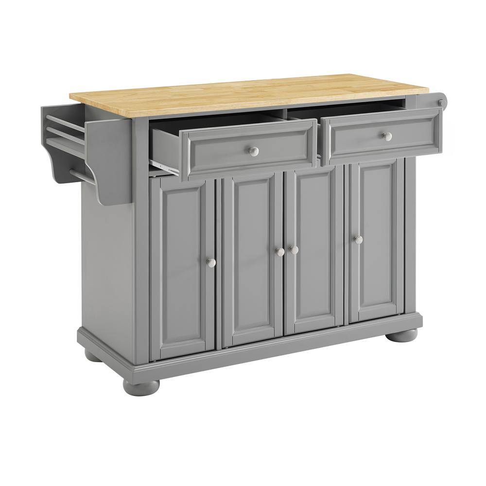 Alt View 4. Crosley Furniture - Alexandria Wood Top Kitchen Island/Cart - Gray.