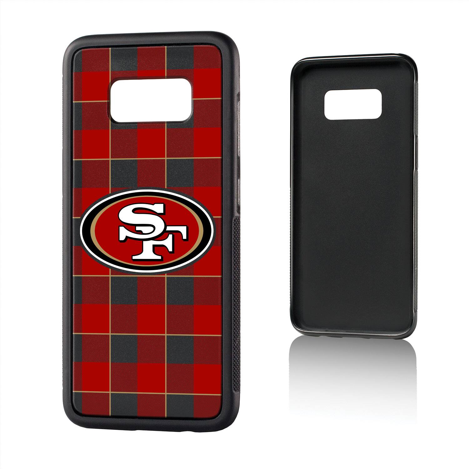 Alt View 3. Keyscaper - San Francisco 49ers Galaxy Plaid Design Bump Case - S20 Plus - Multicolor.