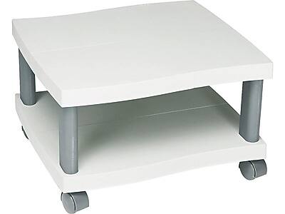 Alt View 1. Safco - Wave 2-Shelf Plastic/Poly Mobile Printer Stand with Lockable Wheels - Light Gray/Charcoal.
