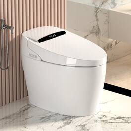 Ecooso - Smart Toilet with Heated Bidet Seat, Warm Water, Dryer, Auto Open/Close Lid and Auto Flush - White