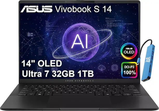ASUS Vivobook S 14
BASA AI INFORMATION UNA everyus Cruma - Profesmility 14" OLED SVS,01 Ultra 7 32GB 1TB 0101010110 ASUS VIVOBOOKE S
ASUS OLED DCI-P3 100%
ist computers
C4
- W -
- X
- - D C
- R r
5
- ( - T V U 0 I - IS Z
. M
- T
J
-
VIP
. Y. - -
,
Safe
15.15
N