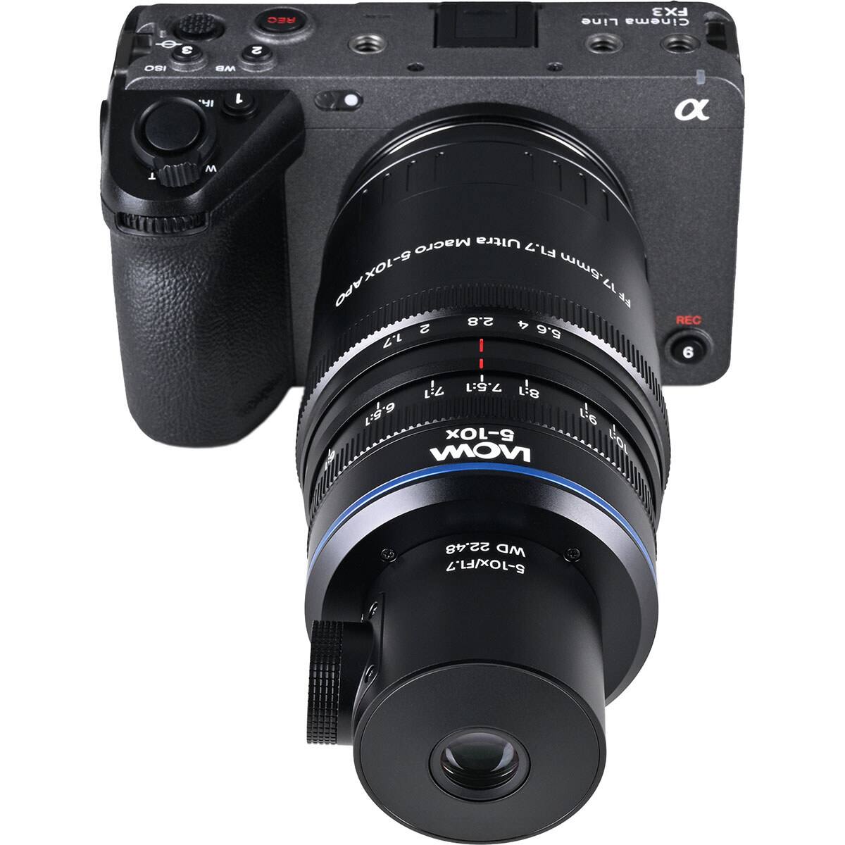 REC  
FX3 Line Cinema  
3  
2  
ISO  
WB  

1  
a  
T  
M  

Macro Ultra F1.7 5-10XAPO .5mm LL FF17 dd 2.8 REC 2 4 1.7 5.6 6 12 7.5:1 118 1:9 5-10x a:1 movi por 22.48 MD  5-10x/F1.7