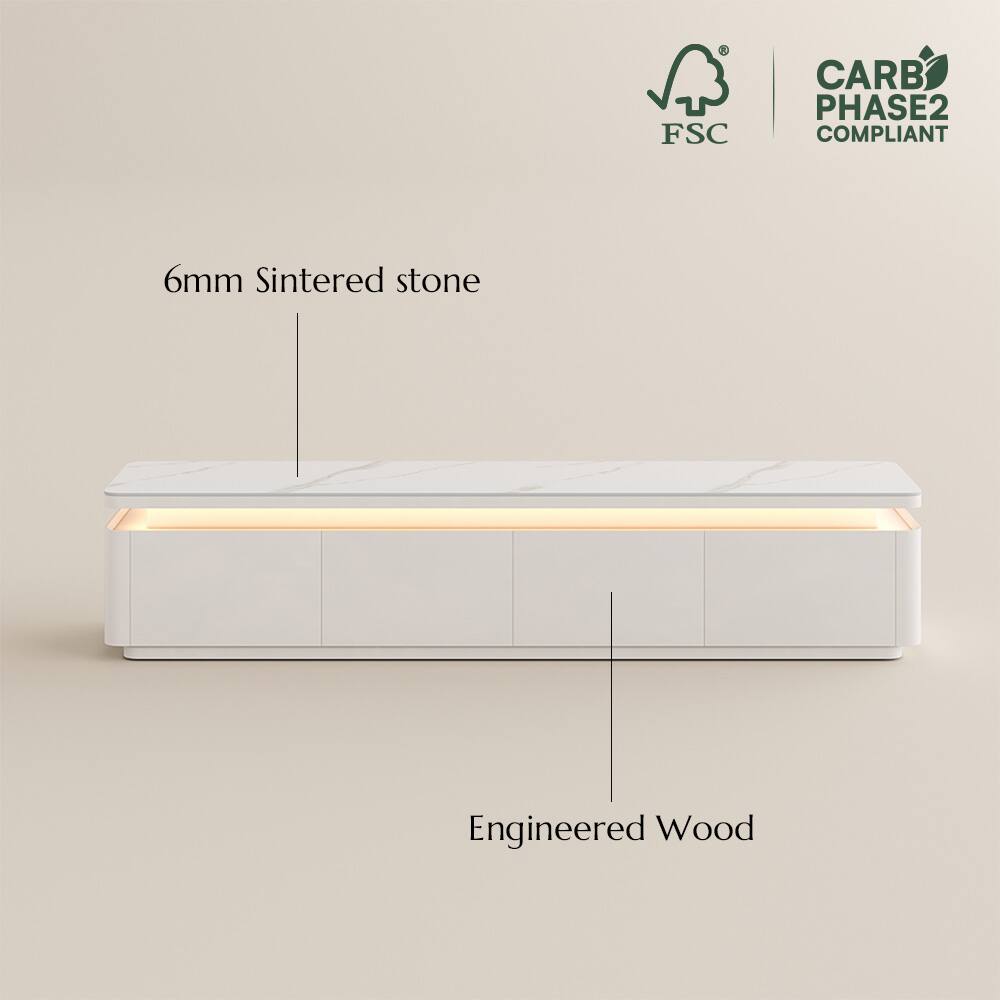 FSC CARB PHASE2 COMPLIANT  
6mm Sintered stone  
Engineered Wood