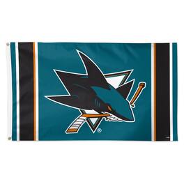 WinCraft - San Jose Sharks 3' x 5' Logo Stripe Deluxe Single-Sided Flag - Multicolor