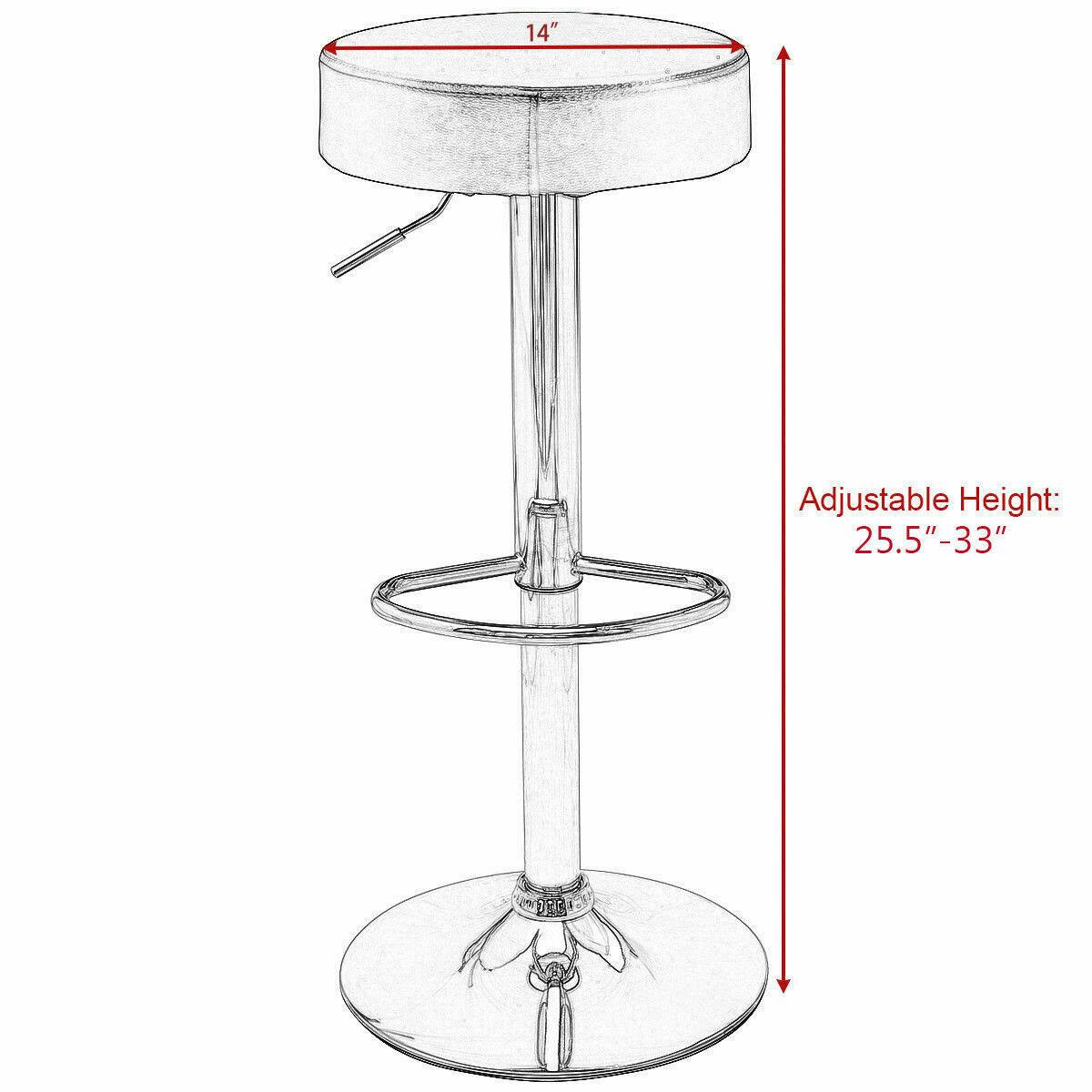 The corrected text is:

14" Adjustable Height: 25.5"-33"