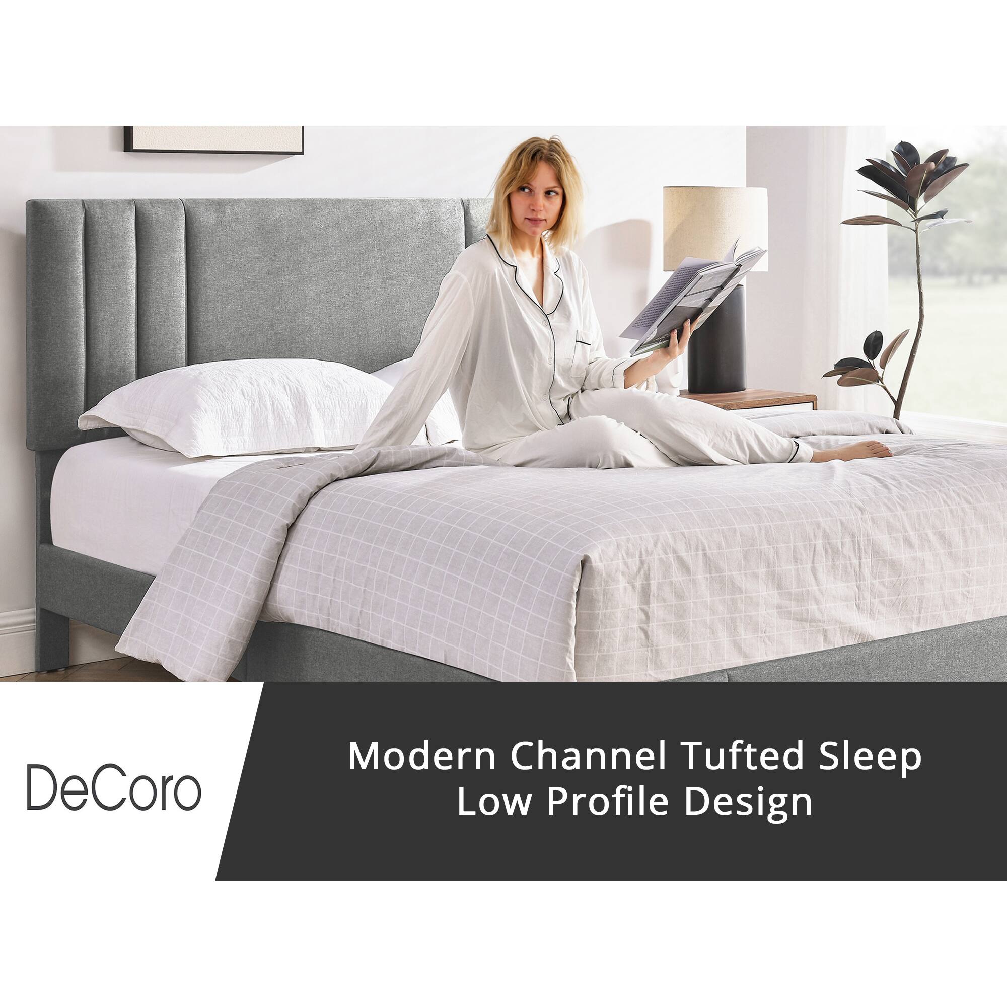 DeCoro  
Modern Channel Tufted Sleep  
Low Profile Design
