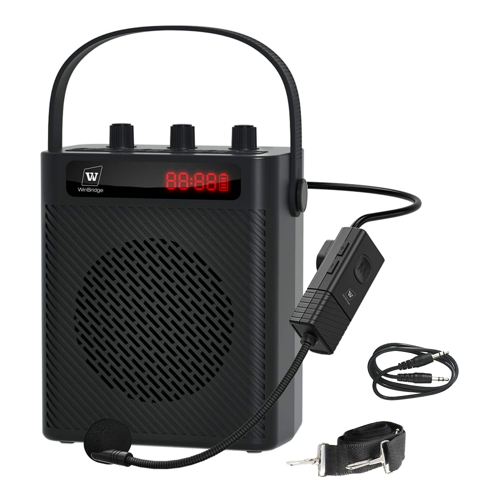 Pacoar Cade - light Voice Amplifier With Wireless Microphone & - Portable Pa System 30w Ultra-light Rechargeable Hands-free Megaphone - Default
